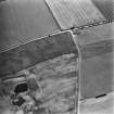 Oblique aerial view centred on the cropmarks of the settlements, taken from the NNW.