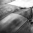 Clifton Hill, oblique aerial view, taken from the SW, centred on the cropmarks of a fort.