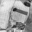 Crooks, oblique aerial view, taken from the WSW, centred on the cropmarks of a possible plantation bank.