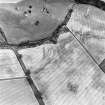 Hatchednize, oblique aerial view, taken from the SW, centred on the cropmarks of a fort.