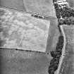 Greenburn, enclosure, linear cropmarks and pit-alignment: oblique air photograph of cropmarks.