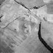 Oblique aerial view centred on the remains and cropmarks of the possible settlement, taken from the NW.