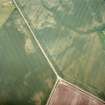 Oblique aerial view centred on the cropmarks of the enclosure and unenclosed settlement, taken from the SE.