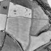 Glenluce Roman Temporary Camp, oblique aerial view, taken fom the NNE.