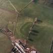 Oblique aerial view centred on the remains of the possible Roman fortlet, taken from the ESE.
