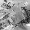 Oblique aerial view centred on the remains of the homestead, taken from the SW.