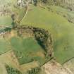 Oblique aerial view centred on the remains of the homesteads, taken from the WNW.