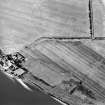 Oblique aerial view centred on the cropmarks, taken from the NNW.