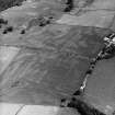 Bankhead, Dalswinton, oblique aerial view, taken from the WNW, centred on the cropmarks of Roman Forts and showing an oval enclosure in the centre right of the photograph..