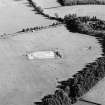 Oblique aerial view of Holywood centred on the excavation of a cursus, taken from the WNW.