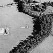 Oblique aerial view of Holywood centred on the excavation of a cursus, taken from the WNW.