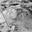 Oblique aerial view centred on the remains of the fort, taken from the SSE.