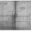 Photographic copy of drawing showing plan of school.
Insc: 'Galashiels Burgh School Board', 'Plans of Proposed Additions to Schools', '37 York Place Edin July 1880'.
