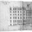Photographic copy.
Queens Hotel for Wm. Smith.
Side Elevation.