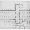 Photographic copy of plan of Reconstruction of Holyrood Abbey.
Signed "J. Watson Architect.  27 Rutland Street"  u.d.