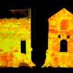 Illustration of all elevations of Thornton Middlefield Beam Engine House - created from intensity values of laser scan data - no labelling