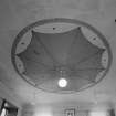 Interior view of Falkland Town Hall showing ceiling rose.