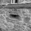 Detail of shot-hole, Castle Fraser.