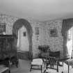 Interior view of Castle Fraser showing view of smoking room.