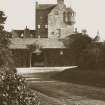 Historic photographic view of Kellie Castle from W.