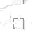Plan and section of signal station accommodation block. 400dpi copy of GV006984
