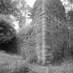 View of remains of Crosbie House adapted to icehouse, Fullarton House, from north west.