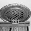 St Andrews, Cinema House. Detail of ventilator and exit sign.