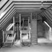 Aberdeen, Berryden Road, Millbank Mill, Corn Mill, Interior.
4th Floor. South side. Detail of grain dressers and conveyer, from South.