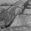 Oblique aerial view of the cropmarks at Luncarty Home Farm.