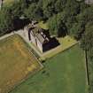 Oblique aerial view of Huntingtower Castle.