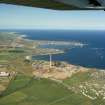 Oblique aerial view of Peterhead Power Station under construction.