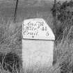 Fife. Erbetshall. Milestone, view from north east.