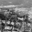 Oblique aerial view centred on the remains of St Andrews Castle.