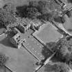 Oblique aerial view of Dundrennan Abbey.