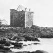 Modern copy of general view of Portencross Castle from North East, insc: 'Portincross Castle  3045'