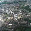 General oblique aerial view looking across Earl Grey Street to the Exchange area, taken from the SSE.