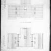 Aberdeen, Albyn Place, Mrs Elmslie's Institution.
Photographic copy of plans showing roof timbers, covered roof. Archibald Simpson.1837.
Insc: 'Plan of Roof Timbers; Plan of Covered Roof'.