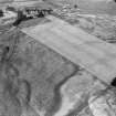 Oblique aerial view showing the cropmarks at Forteviot including pit enclosure, henge 2, ring-ditch 2, henge 1, enclosure 1 and ring-ditch 1.