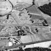 Oblique aerial view centred on the site of the Roman temporary camp.