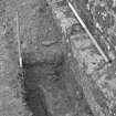 Falkland Palace Excavations
Frame 14 - Trench 1, showing foundations of east wall of cellar range (F001) - from north-east
