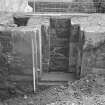 Falkland Palace Excavations
Frame 10 - Latrine recess and adjacent chute in Cellar F - from west