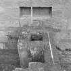 Falkland Palace Excavations
Frame 9 - Latrine recess and adjacent chute in Cellar F - from south
