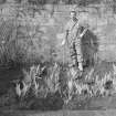 Falkland Palace Excavations
Frame 23 - The proud custodian of Sump 3 prior to excavation - from east
