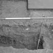 Falkland Palace Excavations
Frame 26 - The linking trench adjacent to the terrace wall - from south
