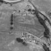 Oblique aerial view of the cropmarks at Carronbridge including a Roman temporary camp.