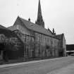 Rear of Bell Leisure Centre from Riverside Lane, Dumbarton, West Dunbartonshire 