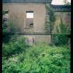 View from NW showing remains of pavilion and quadrant screen wall, Mavisbank House.