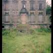 View from NE showing stabilised remains of main block, Mavisbank House.