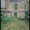 View from E showing remains of quadrant screen wall, Mavisbank House.