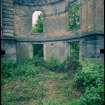 View from E showing remains of quadrant screen wall, Mavisbank House.